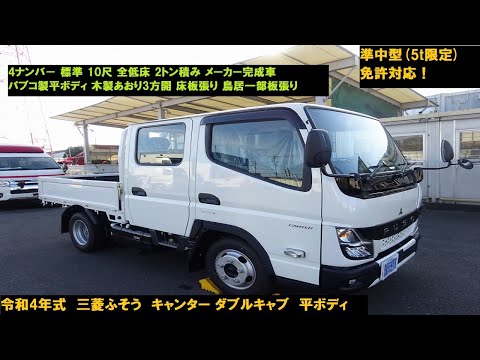 令和4年式／三菱ふそう／キャンター／登録済未使用車！／ダブル