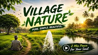 🌳🌾💧Where Life Feels Simple | Fields, Trees & Peaceful Waters