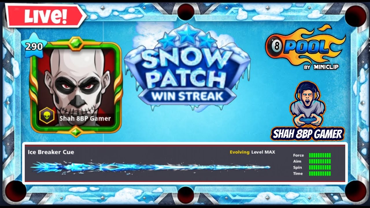 8 BALL POOL LIVE NEW SNOW PATCH WIN STREAK & ICE LOUNGE EPIC TABLE ...