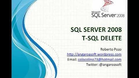 SQL Server 2008 T-SQL DELETE