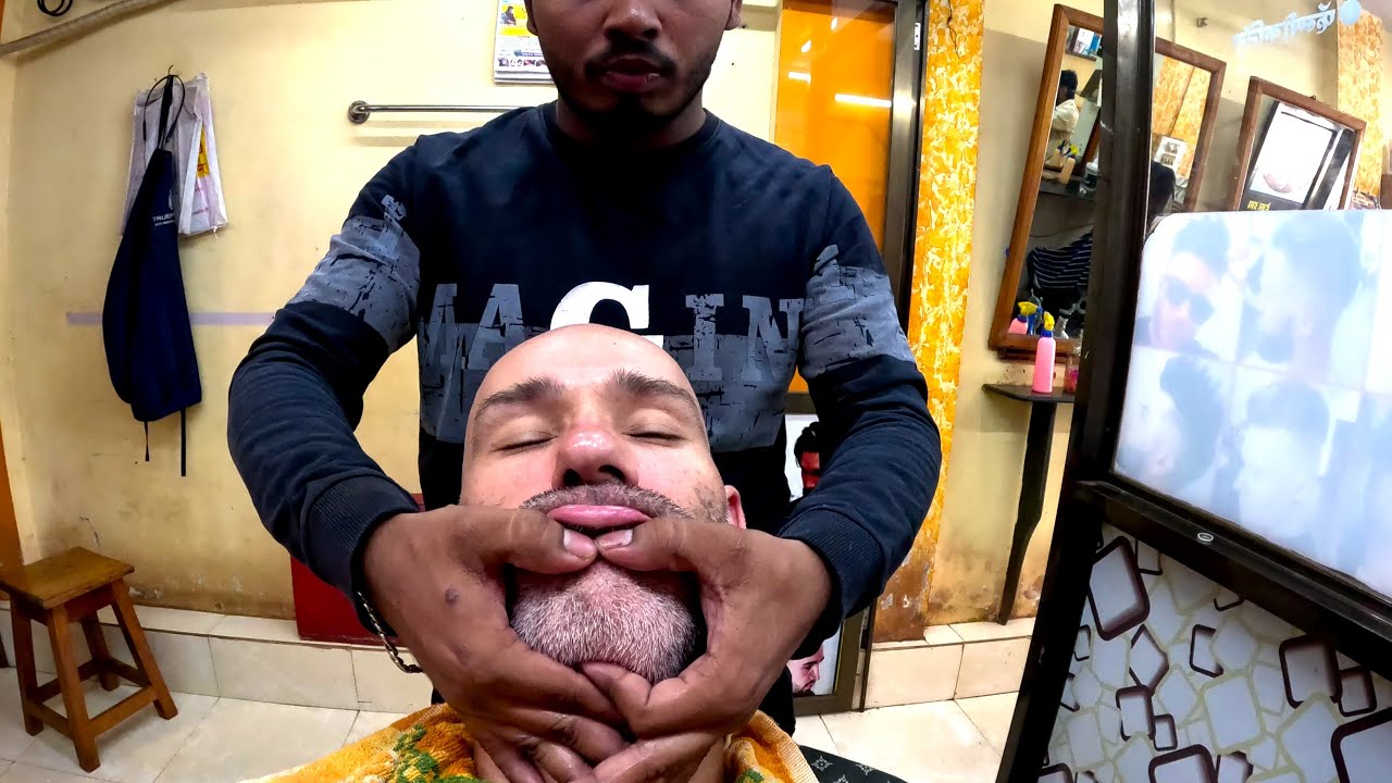 🇮🇳 $2 Indian Barber Head Shave & Massage RATNAGIRI