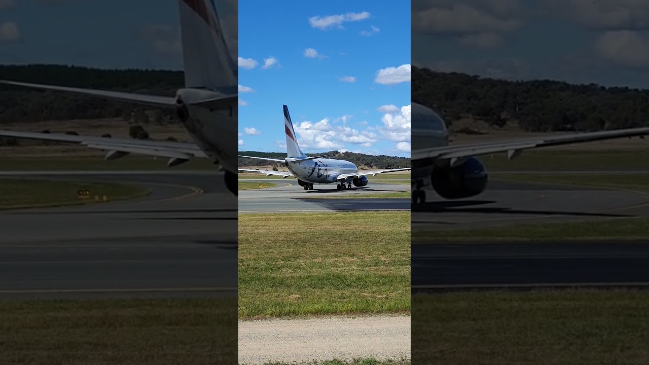 REX Airlines Boeing 737 waiting for departure.