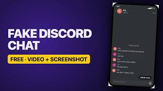 Fake Discord Chat Generator (Free) – Make Fake Discord Messages Story Video -  Vidulk.com screenshot 3