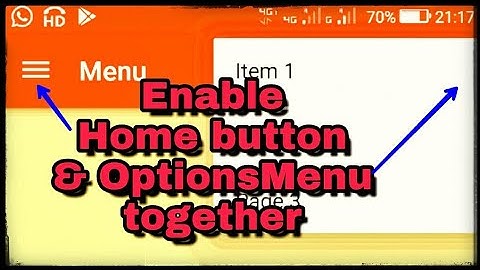 Add OptionsMenu and home button together