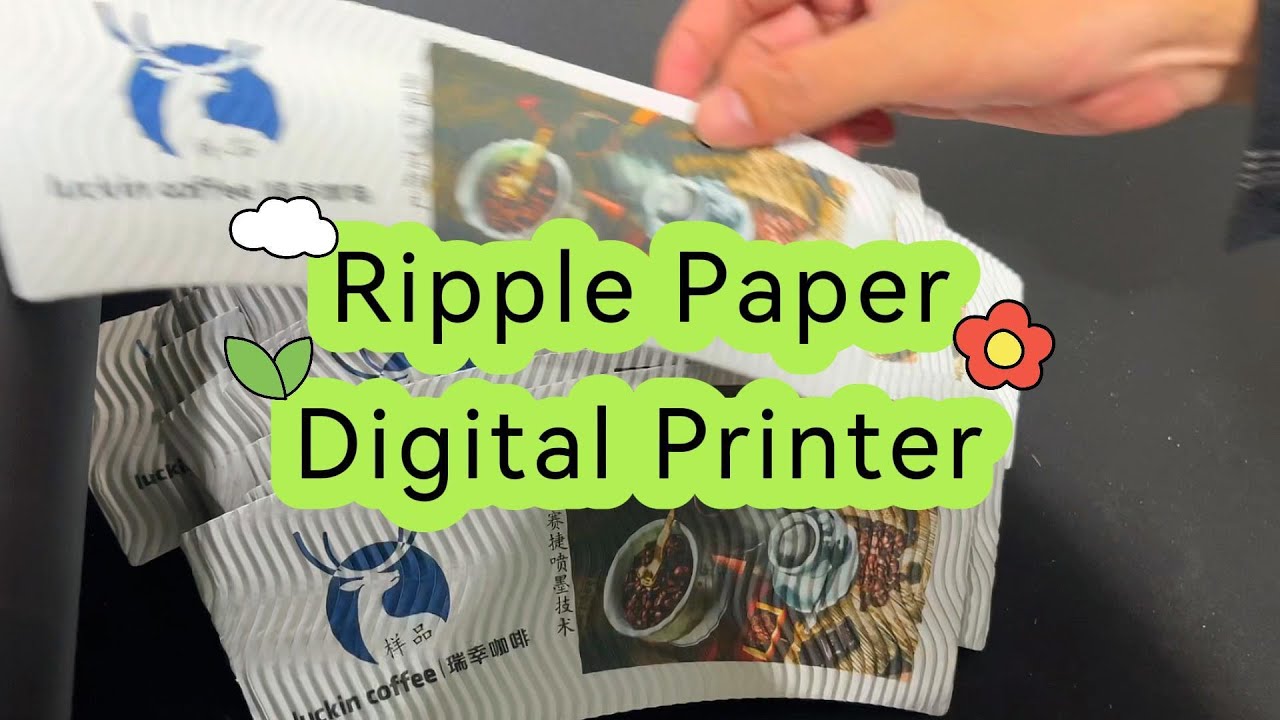 Ripple Paper Cup Color Digital Printing Machine - YouTube