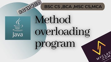 Method overloading in a java program (Malayalam)