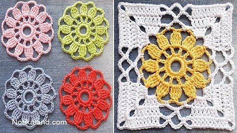 CROCHET EASY Crochet Granny Square Motif #2