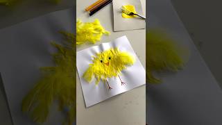 Fork Painted Chicks. Spring Crafts. #processart #artsandcrafts #easter #learningthroughplay #spring