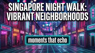 Walking Through Singapore's Vibrant Streets at Night | Moments That Echo