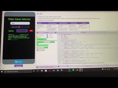 AP Computer Science Principles: U4 Project Video