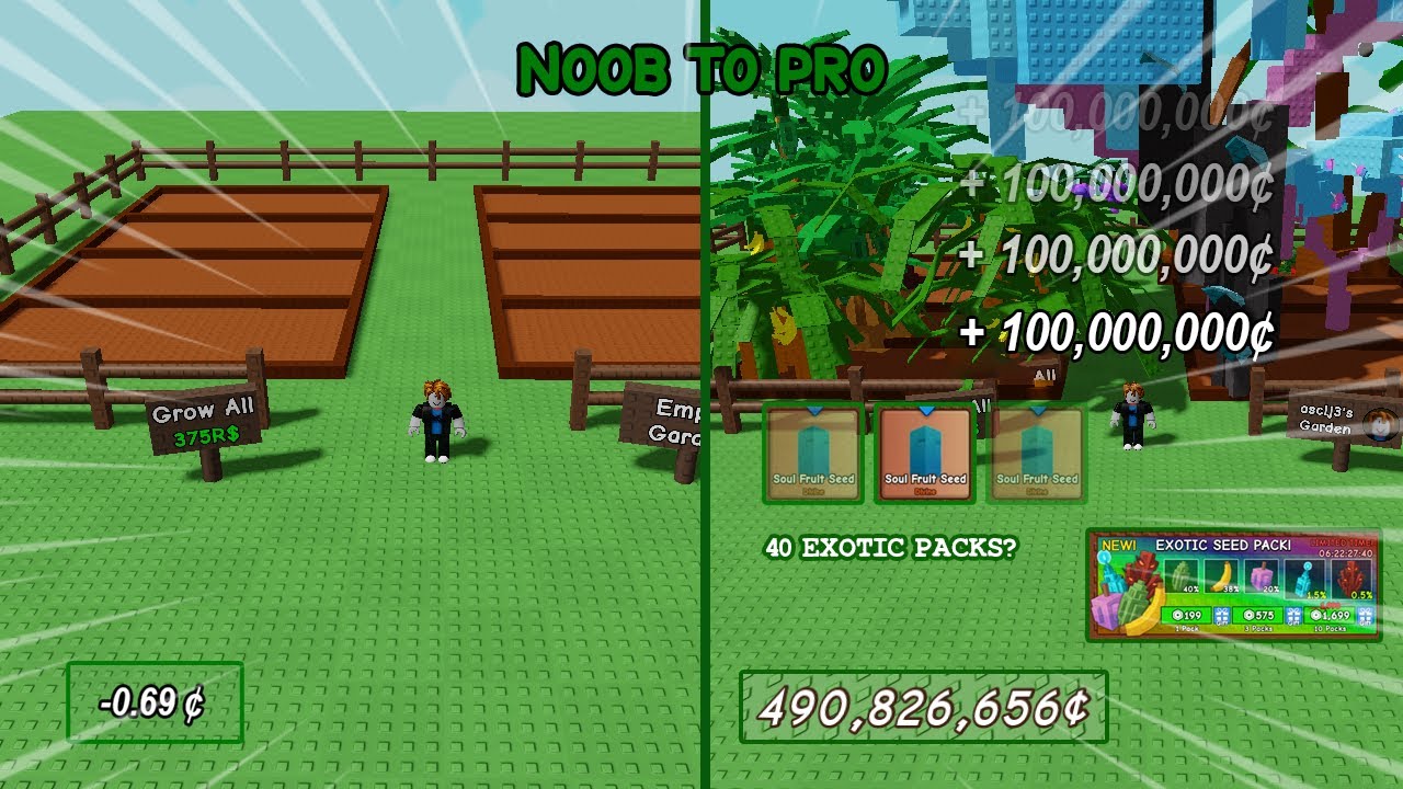 Pbo2 Seeds Noob To Pro - Using 40 EXOTIC SEED PACKS And Got A DIVINE! P2W (GROW A ...