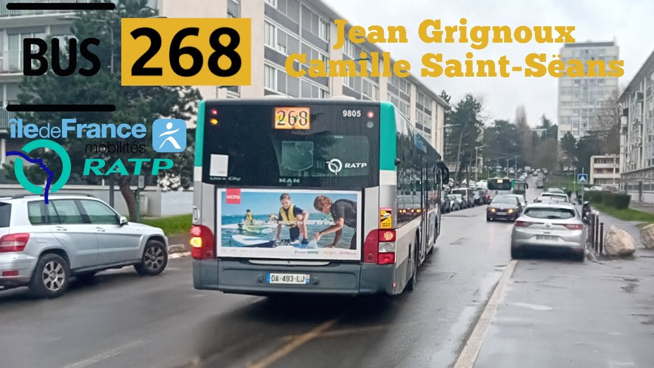 Bus 268 Ratp man lion's city Le Trajet Entre Jean Grignoux ️Camille ...