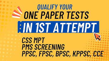 Only One Paper Test Toppers Follow This Method | CSS & PMS | One Paper Test