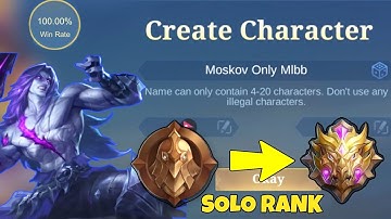 100% WIN RATE FROM WARRIOR TO MYTHIC SOLO RANK - MOSKOV ONLY!! 😱 ( hardest challenge ever)