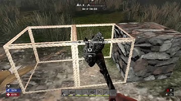 7 days to die how to get clay and build cobblestone blocks
