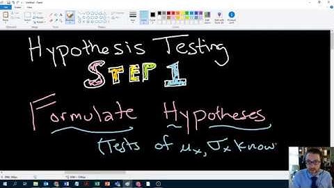 Hypothesis Testing overview: Step 1 - how to formulate hypotheses