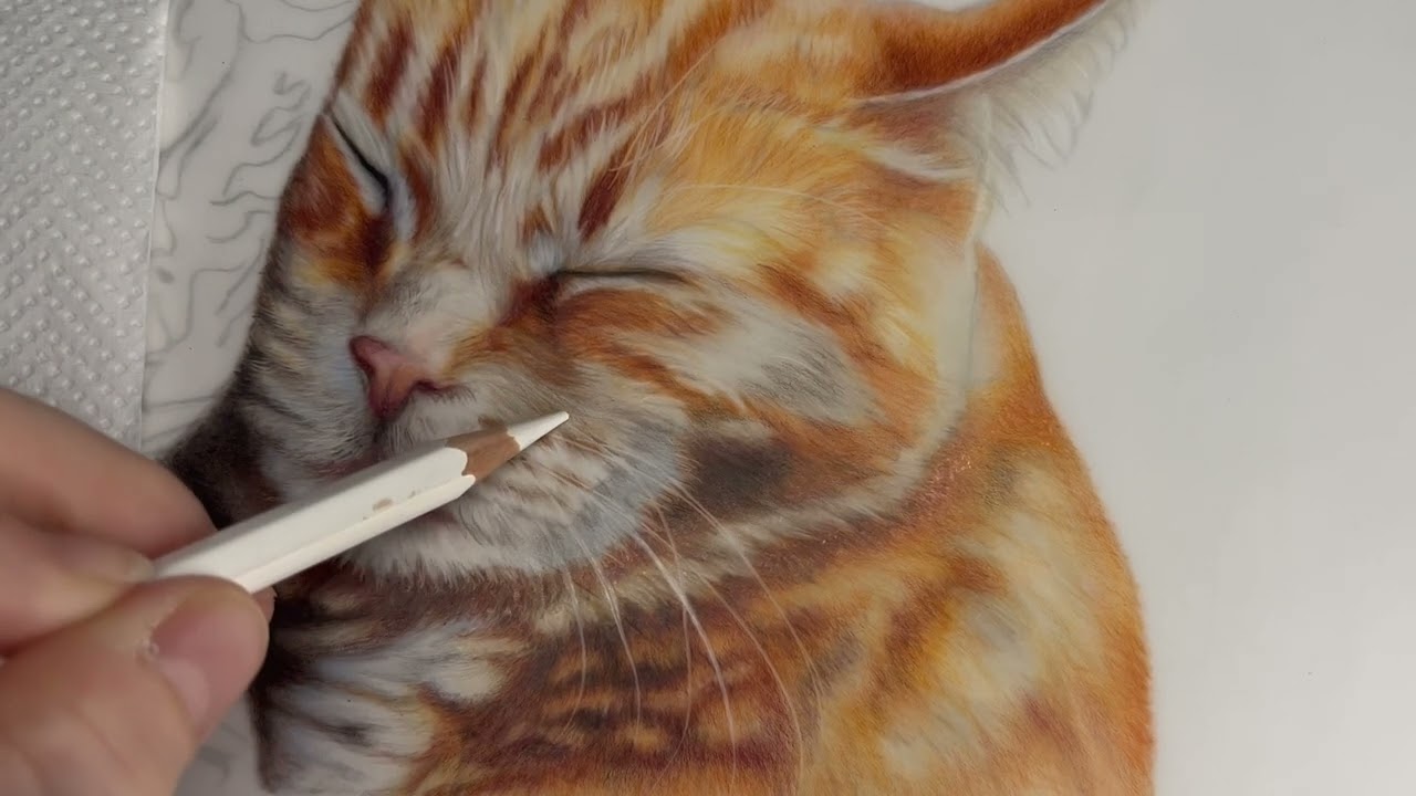 Creating realistic Cat Whisker! Using a slice tool on drafting film.