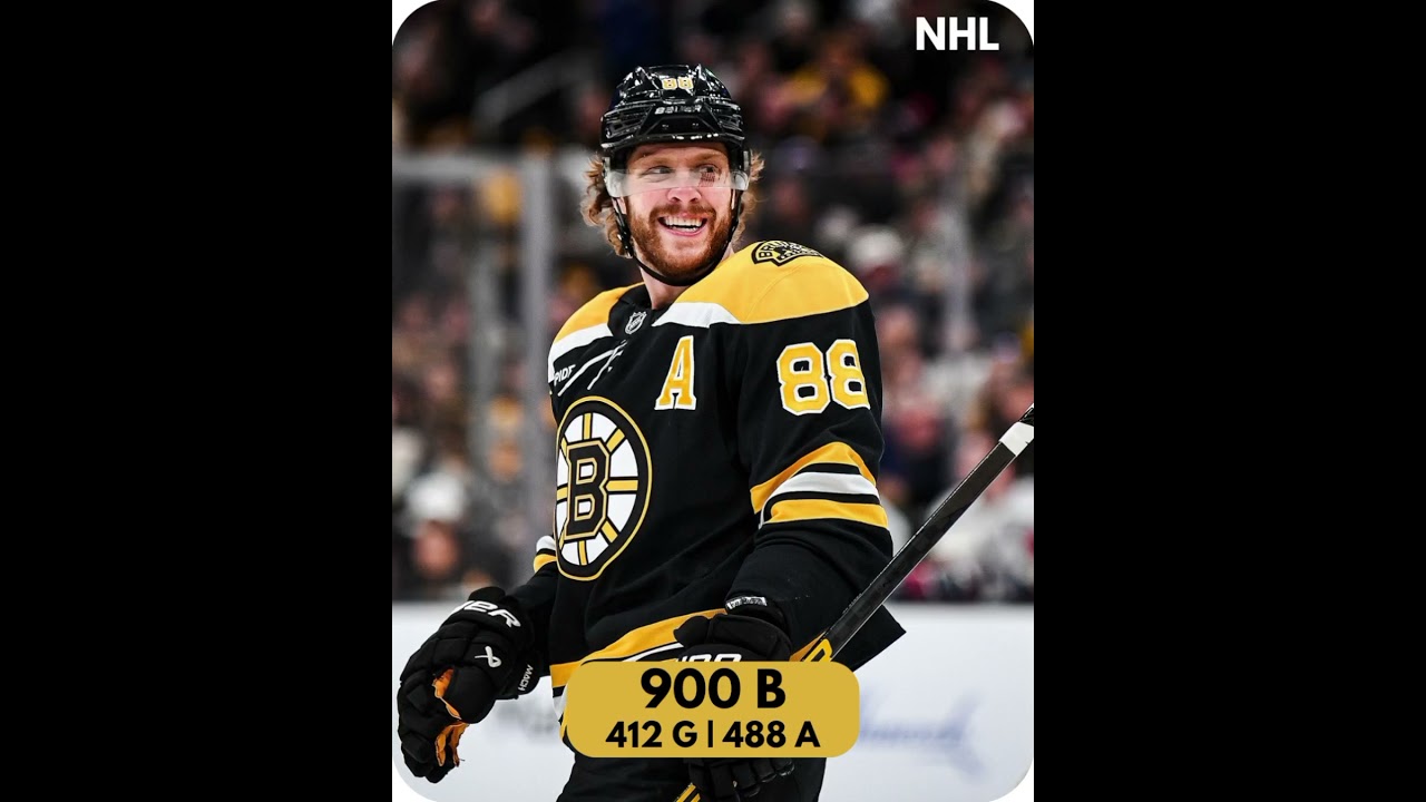 David Pastrňák získal 900 bodů v NHL