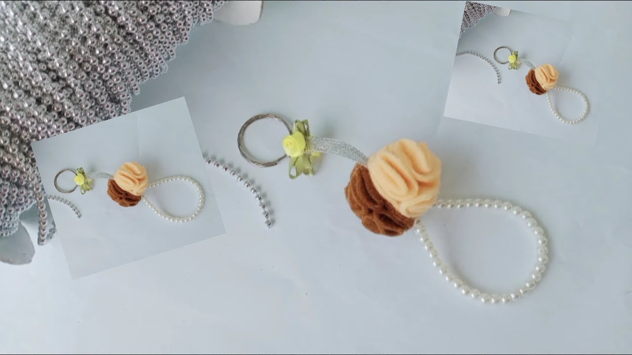 CARA MEMBUAT GANTUNGAN KUNCI DARI KAIN FLANEL /DIY  KEYCHAIN #gantungan_kunci