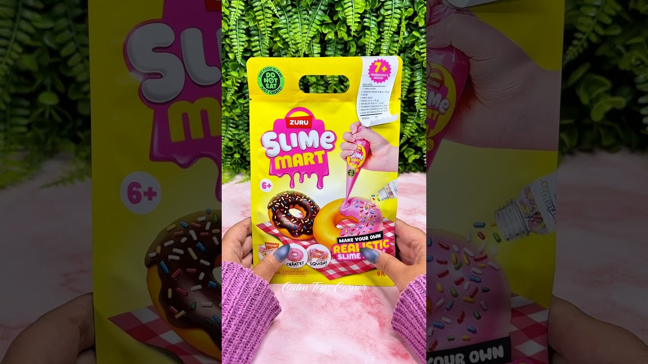 Super realistic donut out of slime 🍩 ZURU Slime Mart | ASMR [no talking]