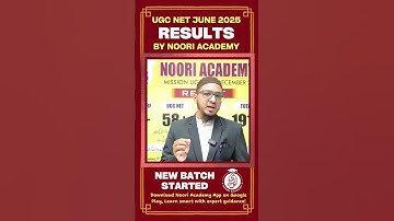 UGC NET June 2025 Result with Noori Academy Courses - Real Success Story