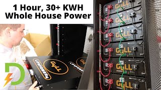 Fastest Large Scale Battery Build, 30  KWH, Power Whole House Cheap