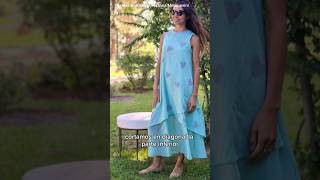 AMOR DE VESTIDO CON GASA ARRUGADA , una PAPA y PINTURA PARA TELA. Fabiana Marquesini #coser #diy