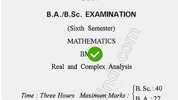 2018 Cdlu BSc 6th Sem Maths Real & Complex Analysis Question Paper