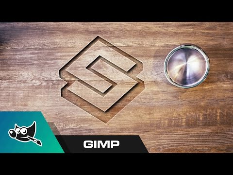 GIMP பயிற்சி: செதுக்கப்பட்ட மர லோகோ Mockup