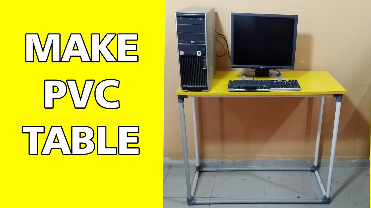 make computer table diy table diy computer table pvc projects