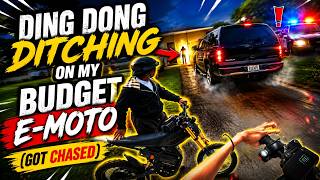 Ding Dong Ditching on my Budget E-moto! (GOT CHASED)