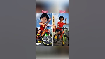 Shiva cartoon characters in real life 🔥#shorts#youtubeshorts