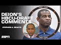 Stephen A. reacts to Deion Sanders&#39; critical comments on 1 HBCU player getting drafted | First Take