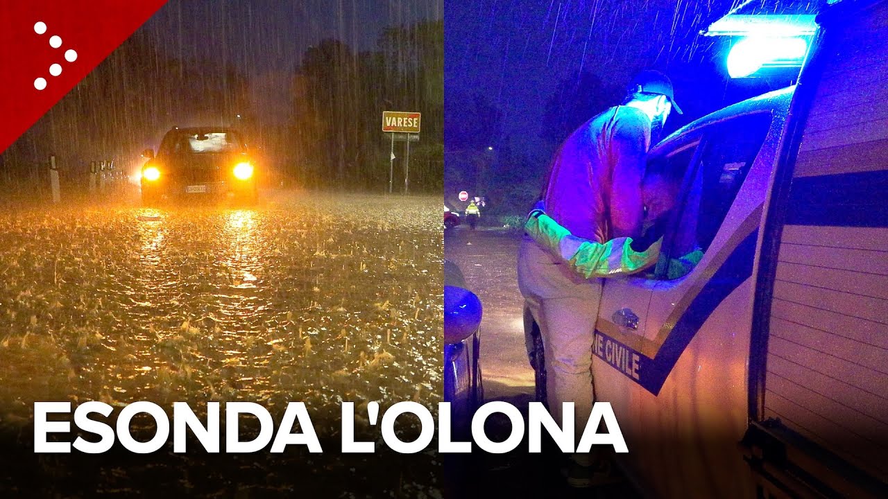 Maltempo, alluvione in provincia di Varese. Esonda il fiume Olona a Induno, bloccata la Valganna