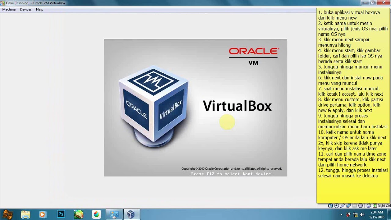 Tutorial Instalasi Windows 7 32 bit di virtual box - YouTube