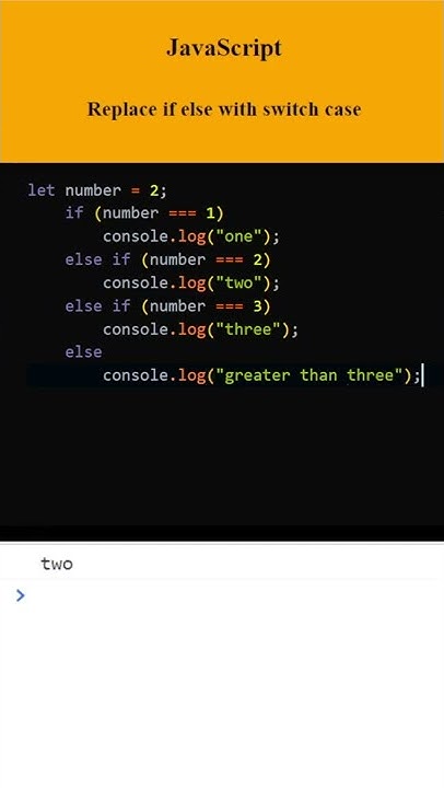JavaScript: replace if else with switch case - YouTube