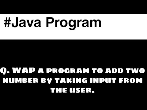 WAP a program in java to add two number by taking input from the user|| #java