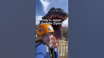 Craziest zipline in Japan #godzilla #japan