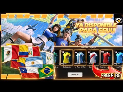 😱 YA ESTA DISPONIBLE LAS CAMISOLAS DEL MUNDIAL PARA REGION EEUU 🇺🇲 EN FREE FIRE #freefire 