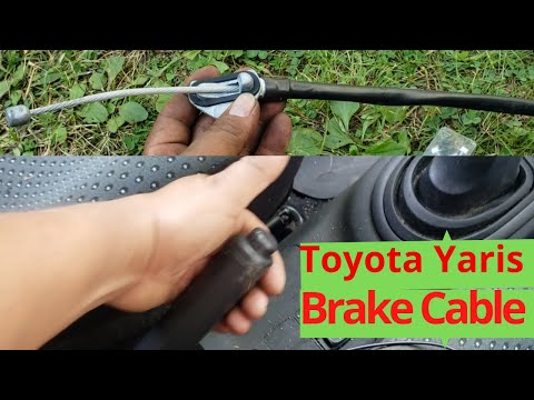 How to change Toyota Yaris Emergency Brake cable 07 stick shift Yaris brake cables replacement