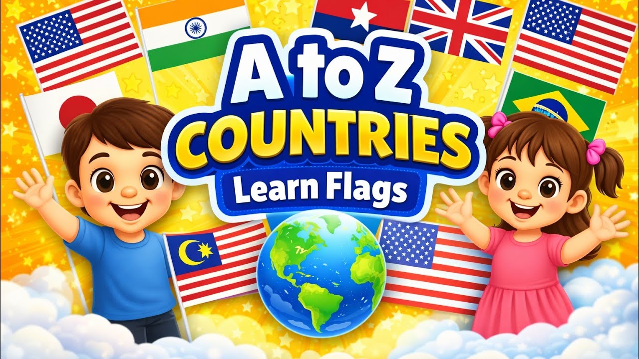 A to Z Countries for Kids | Learn Alphabet with Country Names & Flags ...
