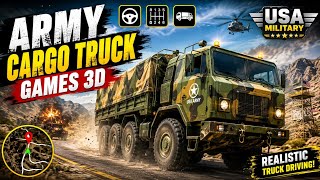 Army Cargo Truck Games 3D 🚛 | Extreme Military Truck Driving Missions! Realistic Army Transport Game screenshot 3