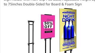 Details Heavy Duty Poster/Banner Stand Display, Pedestal Sign Holder (Unboxing/Review) News