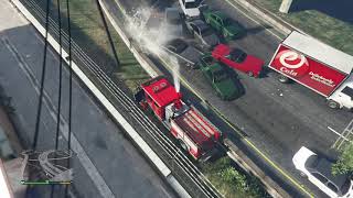 GTA 5 Firefighter Mod New Firetruck With Working Fire Hose & Nozzle|REAL LIFE MOD| As A FIRE FIGHTER