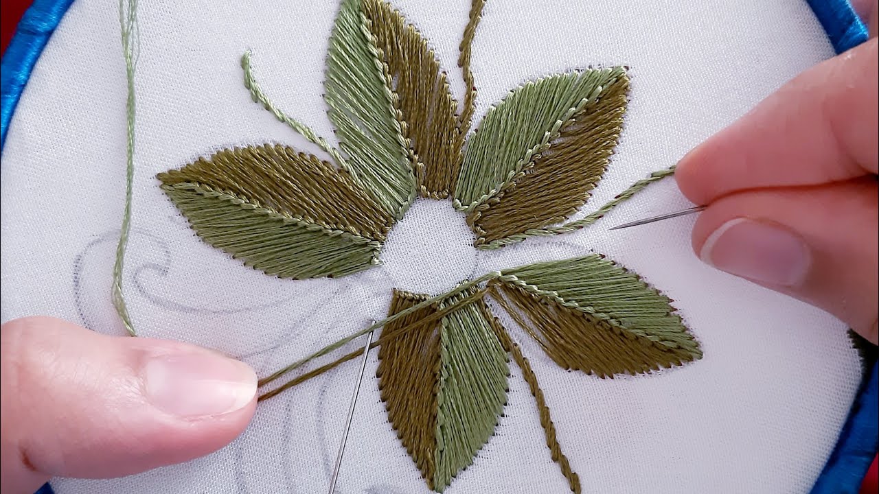 طرز الرباطي باليد وردة رائعة بلونين و بإبرتين شكل جديد نوعي بيه خدمتك