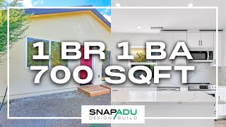 Accessory Dwelling Unit Video Tour - 1BR 1BA - 700 sqft - Vista CA - Snap ADU