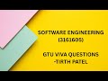 Software Engineering (3161605) VIVA Questions GTU