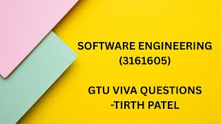 Software Engineering (3161605) VIVA Questions  GTU screenshot 2