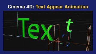 Cinema 4d: Text Appear Animation
