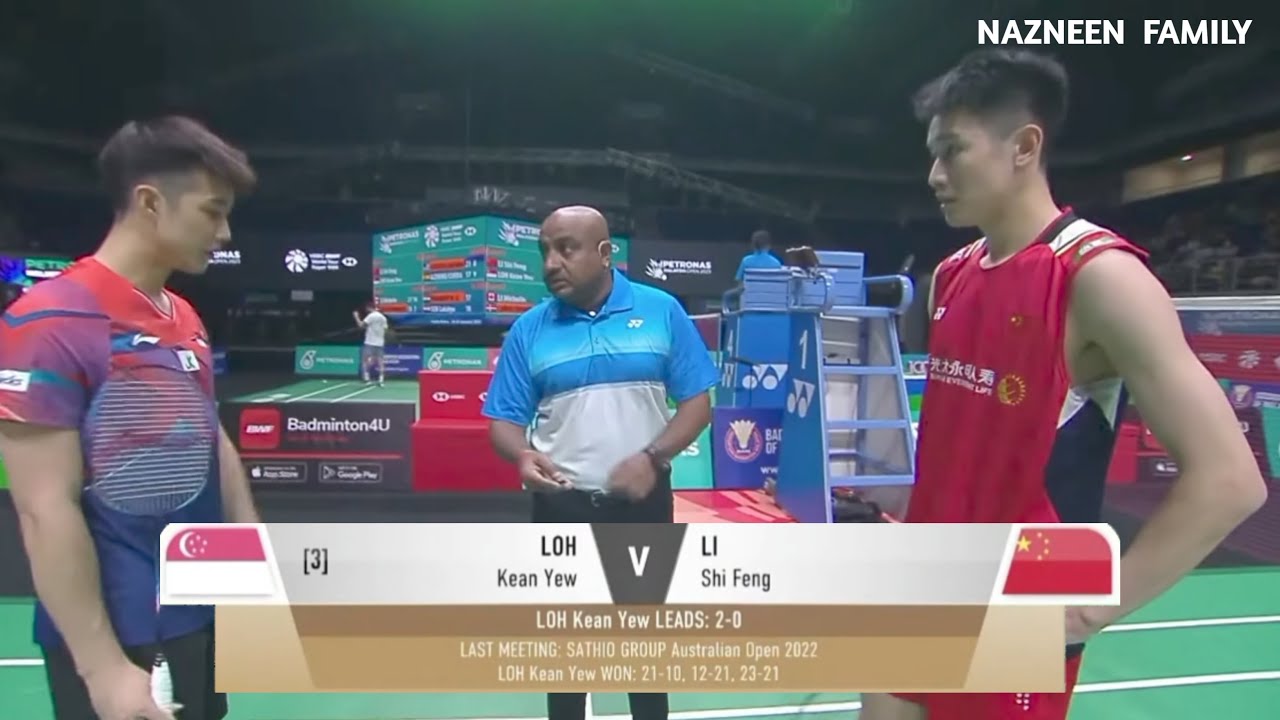 Loh Kean Yew appeared spartan making Li Shi Feng helpless I Badminton 2023 